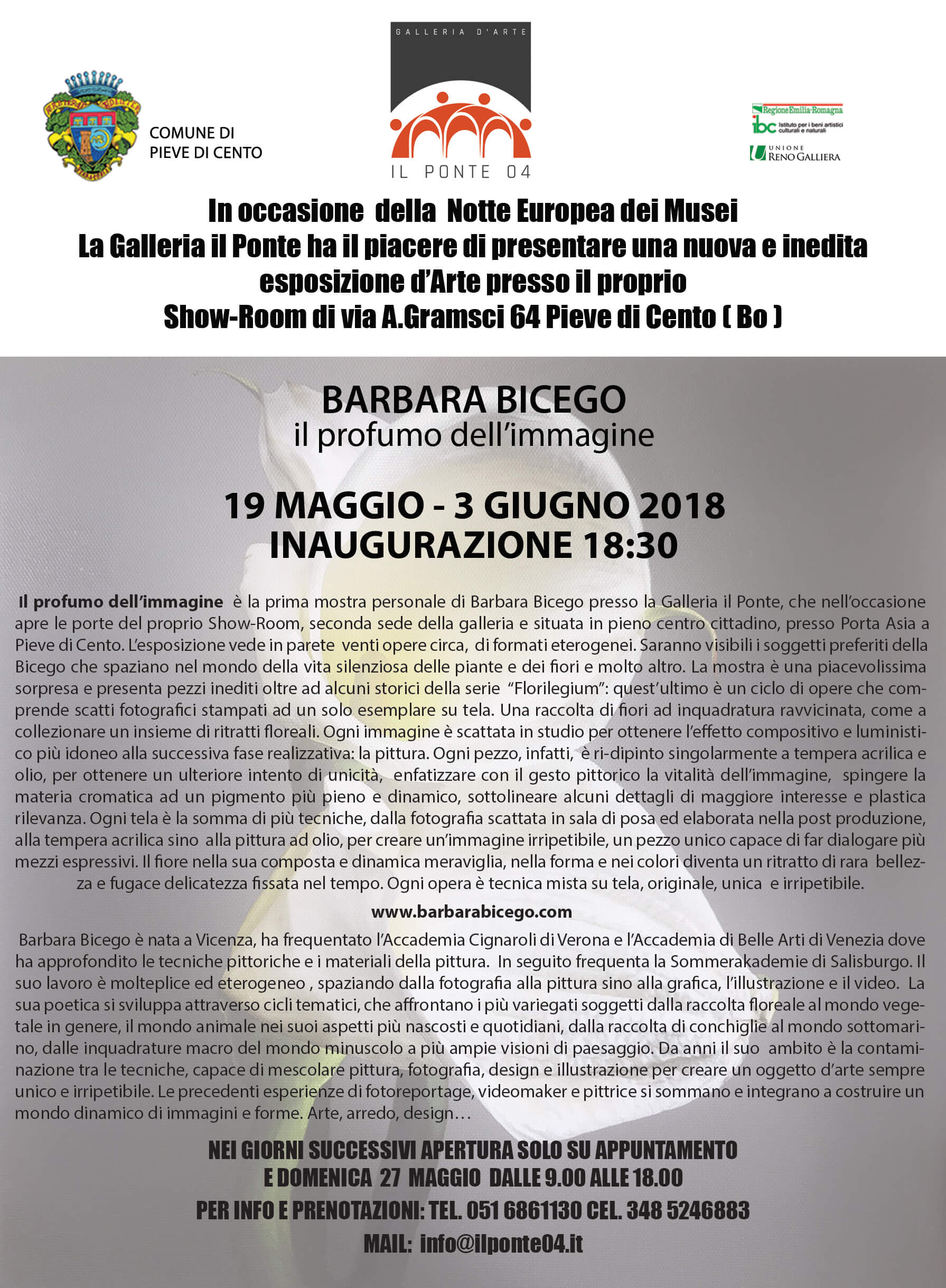 Il profumo dell’immagine 19 Maggio – 3 Giugno 2018